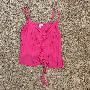 Francesca’s hot pink tank top